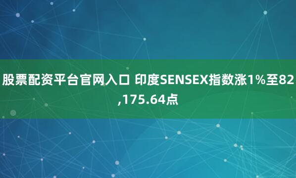 股票配资平台官网入口 印度SENSEX指数涨1%至82,175.64点